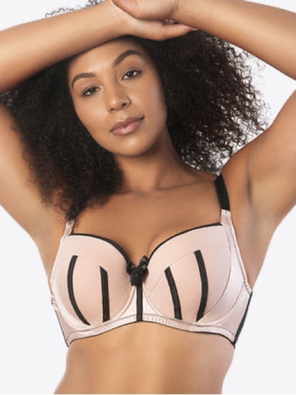 Parfait Charlotte Satin Underwire Balconette Bra m Coquette Y2K Size 30D NWT